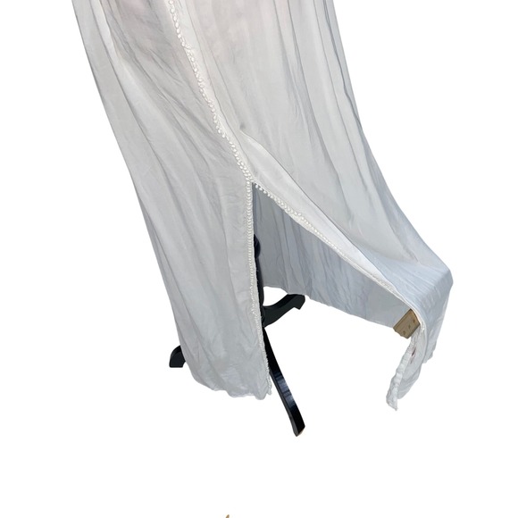 Victorias Secret White Pom Pom Trim V Neck Maxi Dress Cover Up S - Picture 6 of 10